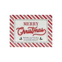 7.75" Red & White Merry Christmas To All Sign Tabletop Décor by Ashland®