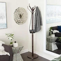 The Novogratz Black Aluminum Contemporary Coat Rack, 68" x 15" x 15"