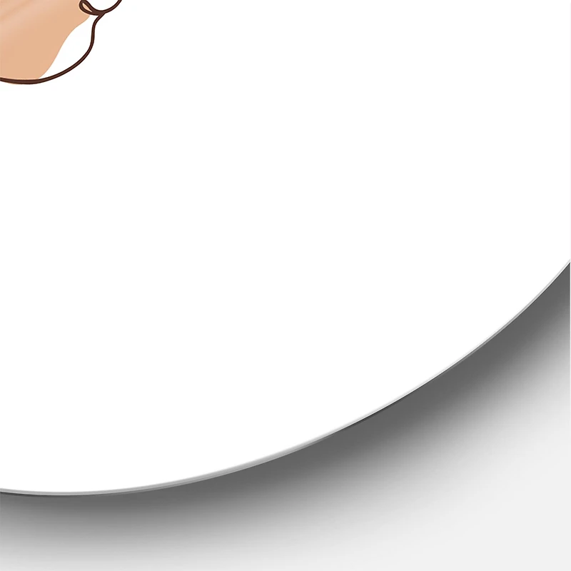 Designart - One Line Portrait of African American Woman I