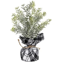 10" Unlit Mini Frosted Pine Artificial Christmas Tree Set