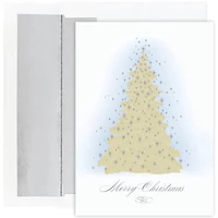 JAM Paper 5" x 7" Frosted Tree Design Cards & Matching Envelopes Set, Frosted Tree Design, 16ct.