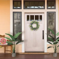 30'' Green Eucalyptus and Purple Floral Spring Wreath