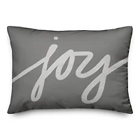 Joy Script 20" x 14" Indoor/Outdoor Pillow