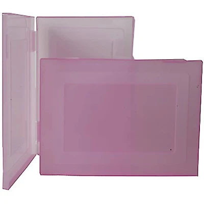 JAM Paper 9" x 12.5" Transparent Pink Case
