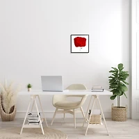 Stupell Industries Nerudo Rose Abstract Interpretation Modern Red Floral Framed Wall Art