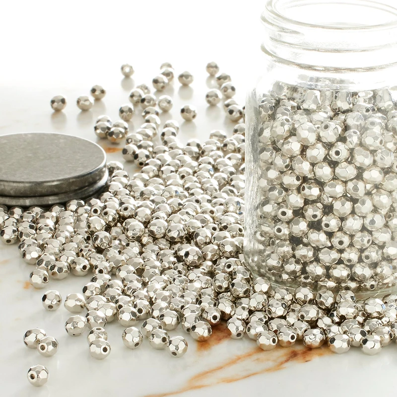 5.5mm Faceted CCB Round Craft Beads by Bead Landing