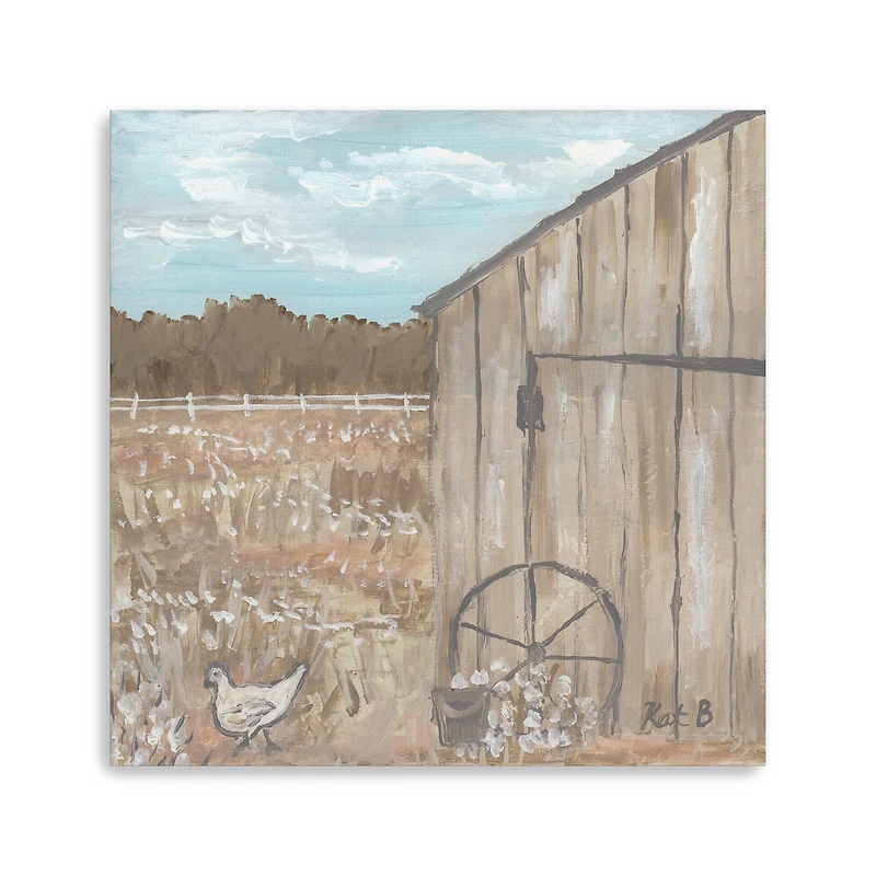 Chicken Barn Canvas Giclee