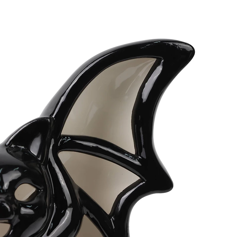 8" Black Bat LED Ceramic Tabletop Décor by Ashland®