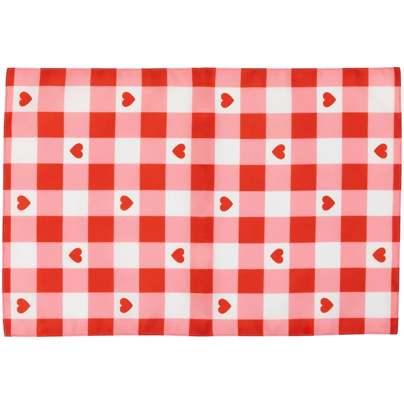 Checkered Hearts Valentine's Day Placemats, 4ct.