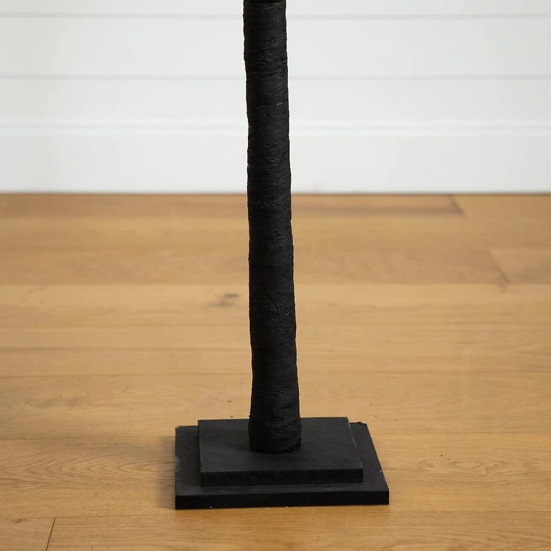 4ft. Orange & Purple LED Pre-Lit Halloween Deluxe Black Twig Artificial Fall Tree