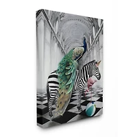 Stupell Industries Funny Zebra Birds Canvas Wall Accent
