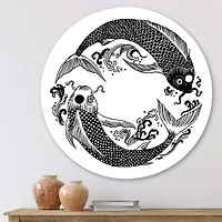Designart - Chinese Koi Fish In Chinoiserie Style III