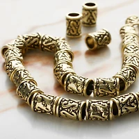 Gold Tube Metal Beads, 8mm by Bead Landing™