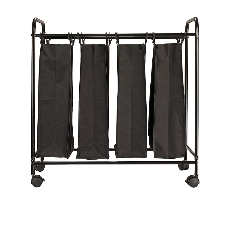 Household Essentials 4-Bag Rolling Laundry Sorter Cart