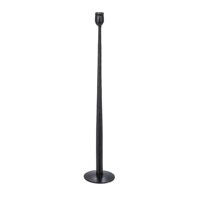 Hello Honey® 24" Tall Black Hand-Forged Metal Taper Holder