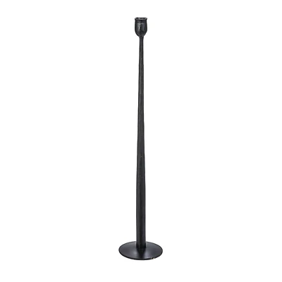 Hello Honey® 24" Tall Black Hand-Forged Metal Taper Holder