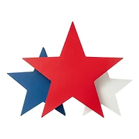 Glitzhome® 11" Wooden Patriotic America Stars Table Décor