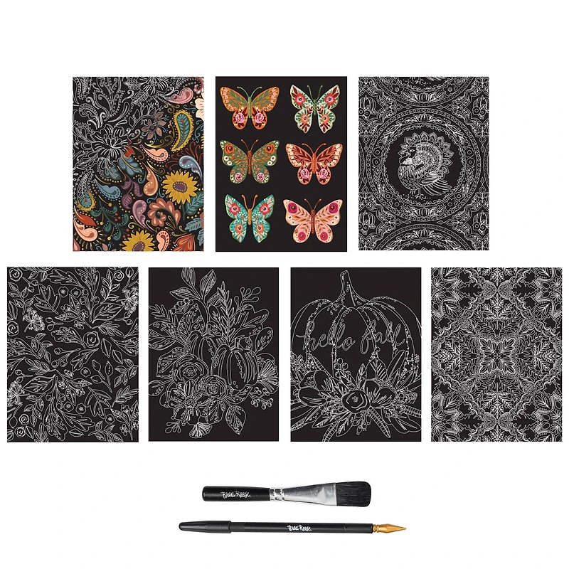 Brea Reese™ 6" x 8" Turkey Tales Scratch Art Paper Pad