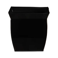 11.5" Black Fluted Metal Square Planter