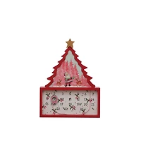 12" Red & White Christmas Tree with Santa Countdown Tabletop Décor by Ashland®
