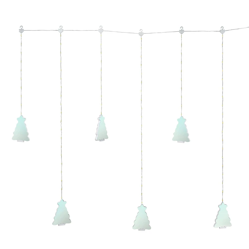 6ct. Green LED Christmas Tree Curtain Lights with 90 LED String Lights by Ashland®