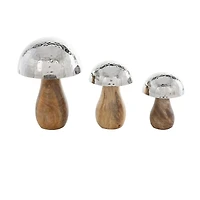 Silver Stainless Steel Mushroom Set