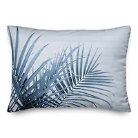 Striped Blue Palms Throw Pillow