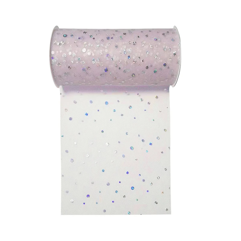 6" x 8yd. Pink Holographic Sequins Tulle by Celebrate It™