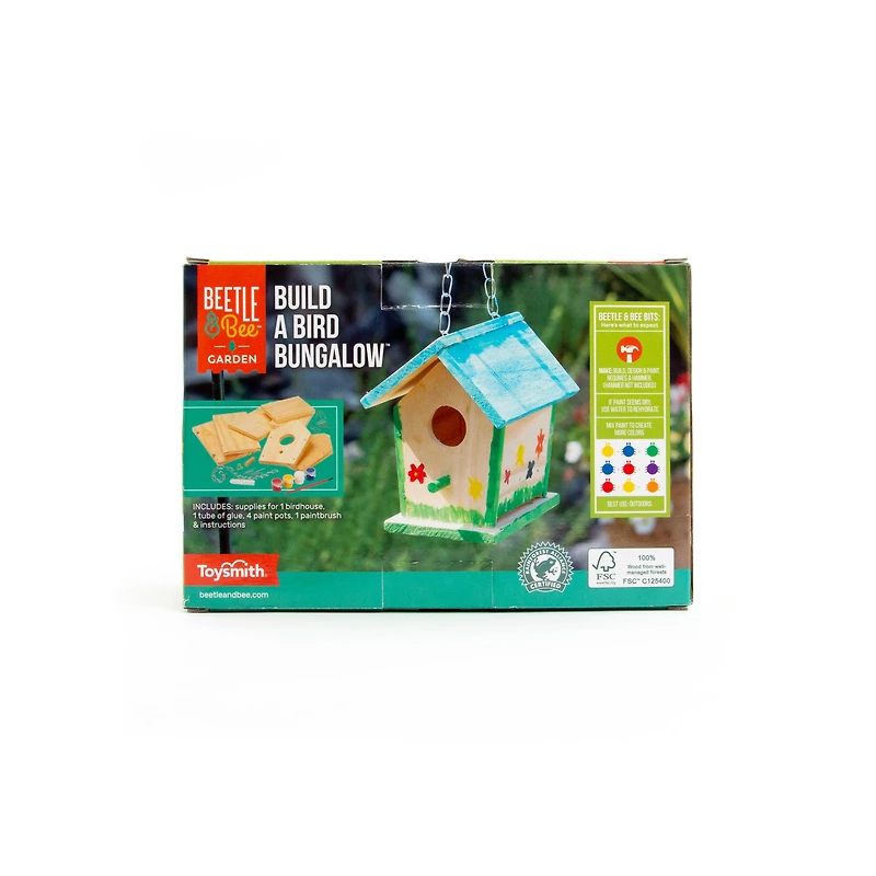 Toysmith Beetle & Bee Build a Bird Bungalow™ DIY Birdhouse Activity Kit