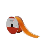 1.5" x 10yd Orange Frayed Edge Ribbon by Celebrate It®