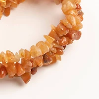 John Bead Peach Aventurine 3-Strand Chip Bead Bracelet with Bow