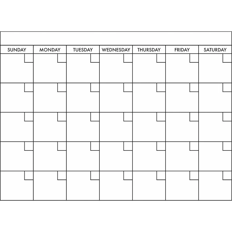 RoomMates Basics Dry Erase Calendar Peel & Stick Wall Decal