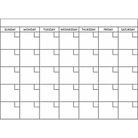 RoomMates Basics Dry Erase Calendar Peel & Stick Wall Decal