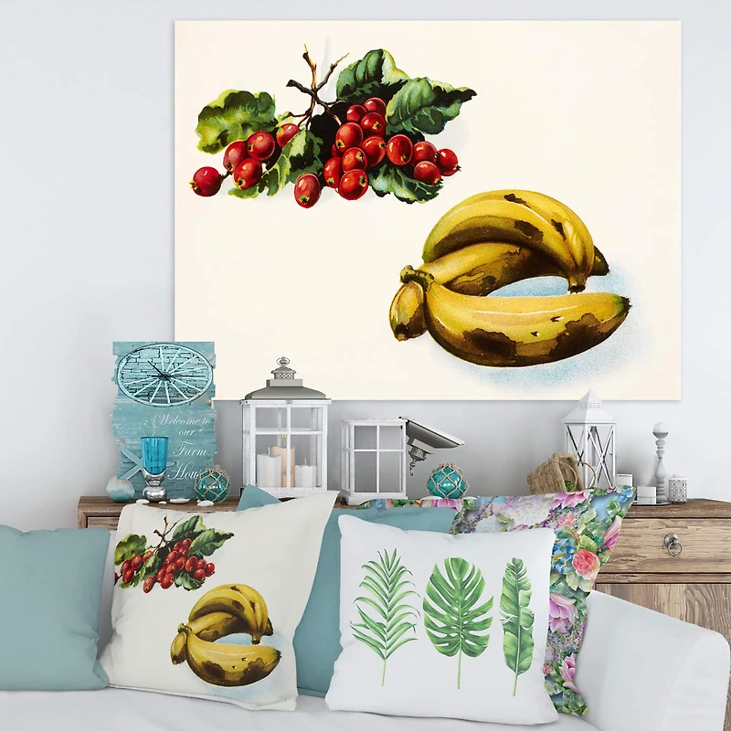 Designart - Banana and Red Berries