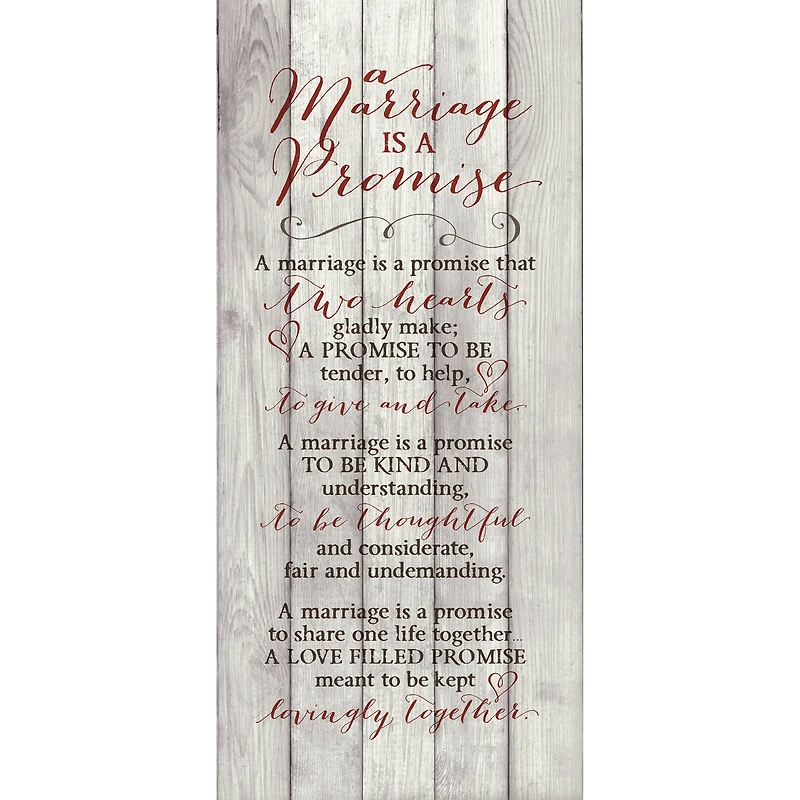 New Horizons A Marriage Is A Promise Wood Plaque