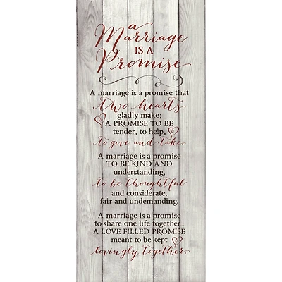 New Horizons A Marriage Is A Promise Wood Plaque