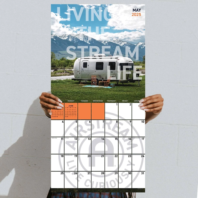 TF Publishing 2025 Airstream: Live Riveted Wall Calendar