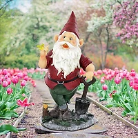 Design Toscano® 15.5" Birdy and Spader the Garden Gnome Statue