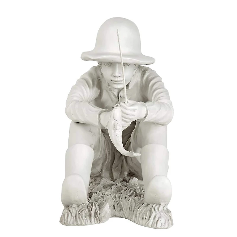 Design Toscano 17" Gone Fishing Fisherman Statue