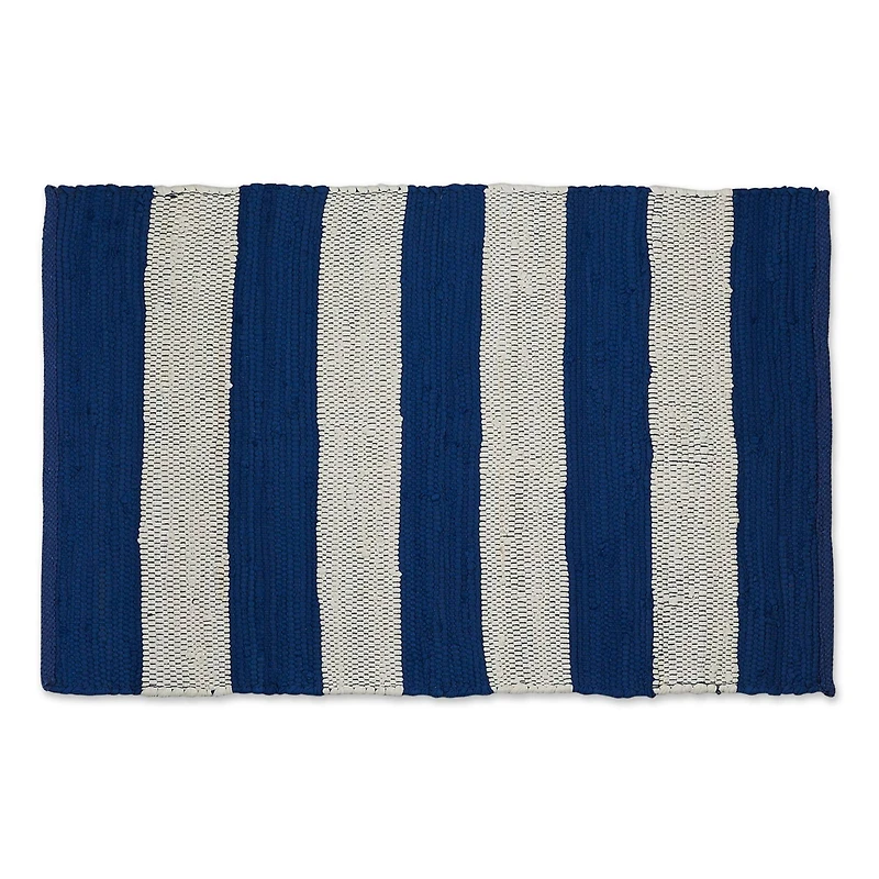 DII® Navy & White Stripe Rag Rug, 2ft. x 3ft.