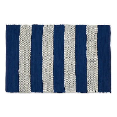 DII® Navy & White Stripe Rag Rug, 2ft. x 3ft.