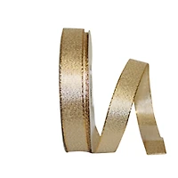 Reliant 5/8" x 25yd. Gold Glimmer Wired Ribbon