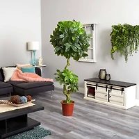 6ft. Potted UV Resistant Umbrella Artificial Tree