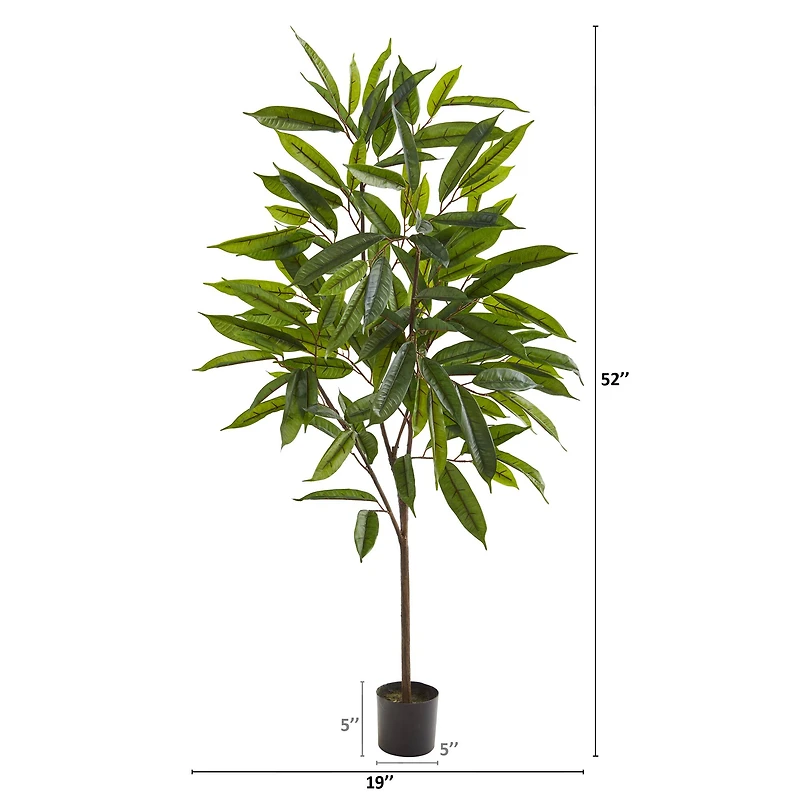 4.5ft. Potted Long Leaf Ficus Artificial Plant