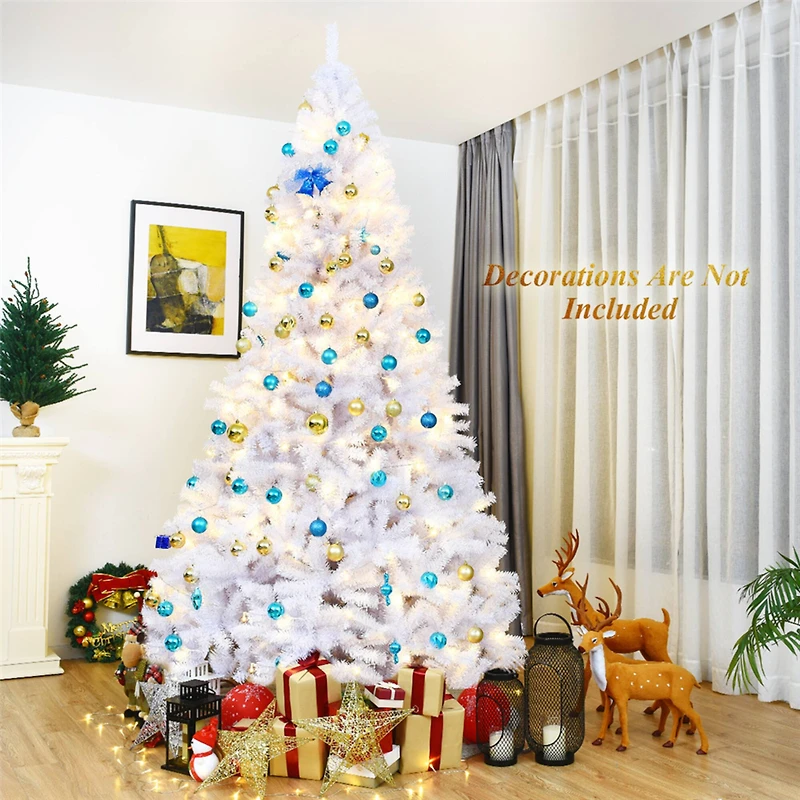 Costway 9ft. Unlit White Pine Artificial Christmas Tree
