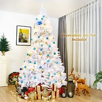 Costway 9ft. Unlit White Pine Artificial Christmas Tree