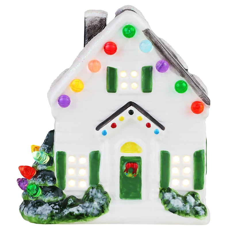 4.5" LED Nostalgic Ceramic Village House
