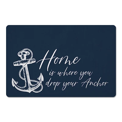 Home Is Where You Drop Your Anchor Floor Mat, 27" x 18"