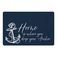 Home Is Where You Drop Your Anchor Floor Mat, 27" x 18"