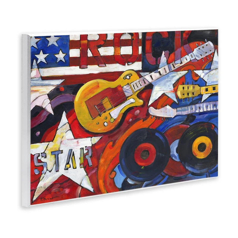 Stupell Industries Rockstar Americana Music Tribute Wall Plaque Art